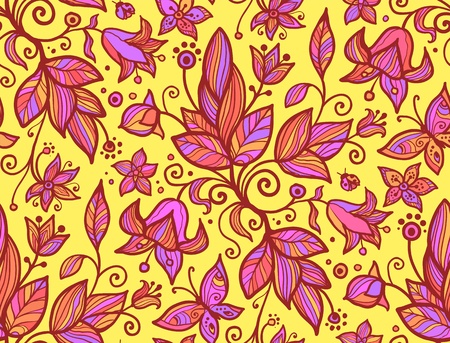 Abstract ornate shining flower vector seamless patternの写真素材