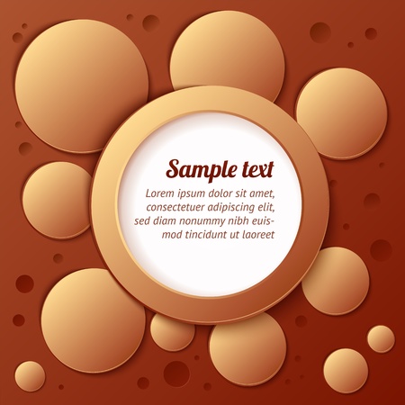 Christmas chocolate bubbles background with text fieldのイラスト素材