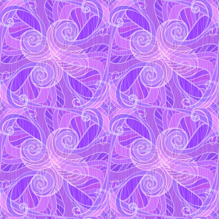 Artistic hand-drawing violet waves seamless backgroundのイラスト素材