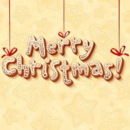Hand lettering ornate Merry Christmas isolated signのイラスト素材