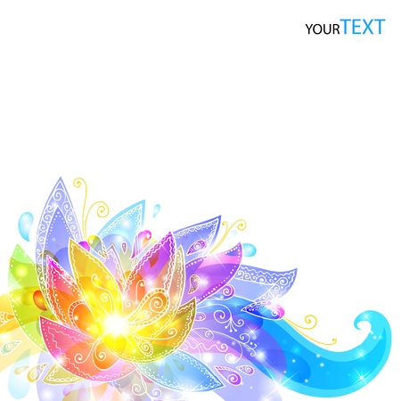 Shining flowers  background brochure templateのイラスト素材