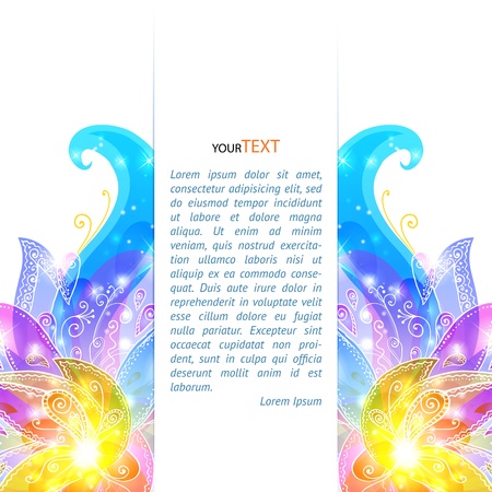 Shining flowers  background brochure templateのイラスト素材