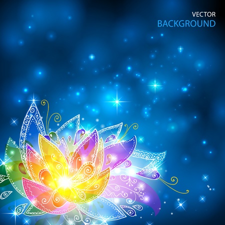 Shining flowers  background brochure templateのイラスト素材