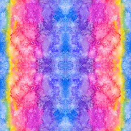 Esoteric ethnic watercolor aquarelle painted seamless patternの写真素材