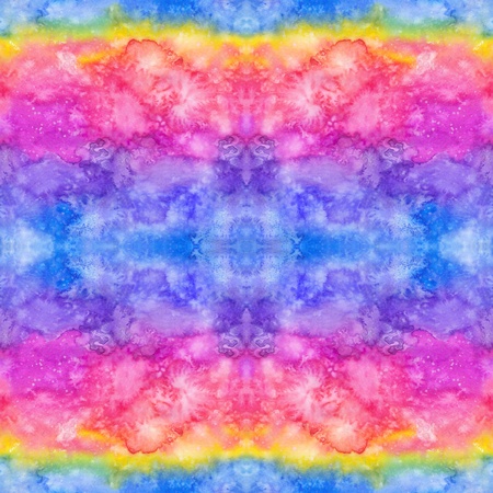 Esoteric ethnic watercolor aquarelle painted seamless pattern