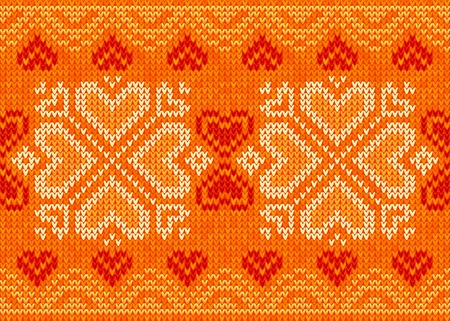 Valentines day ornamental embroidery seamless patternのイラスト素材