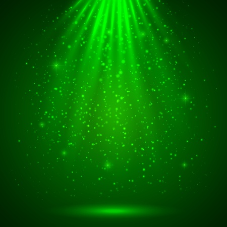 Green magic light abstract backgroundのイラスト素材