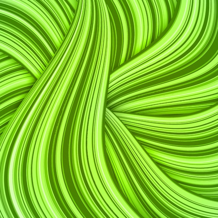 Green hair waves abstract backgroundの写真素材