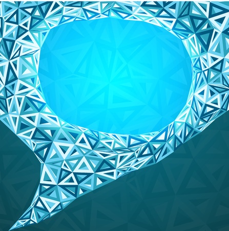 Abstract triangles idea bubble