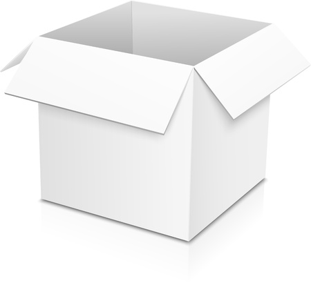 White isolated vector paper boxのイラスト素材