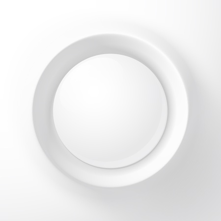 White plastic button templateのイラスト素材
