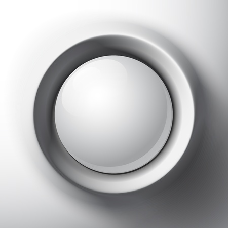 White shaded plastic button templateのイラスト素材