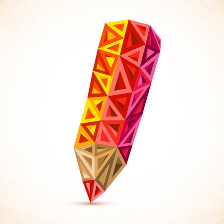 Abstract triangles vector color pencilのイラスト素材