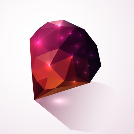 Shining dark pink crystalのイラスト素材