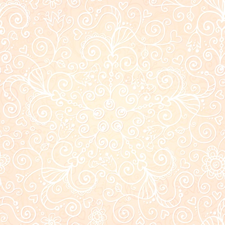 Vector doodles vintage ornate seamless patternのイラスト素材