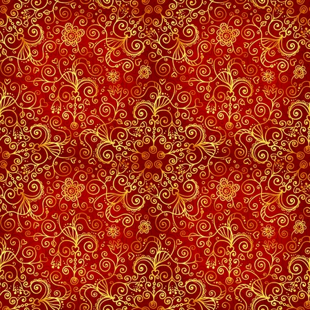 Vector doodles vintage ornate seamless patternのイラスト素材