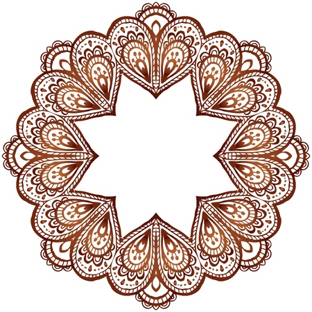 Ornate vector circle pattern in indian styleのイラスト素材