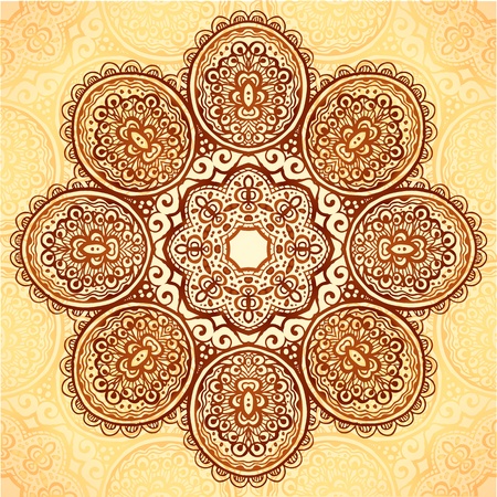 Ornate vintage vector flower napkin backgroundのイラスト素材