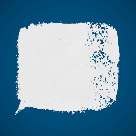 White vector grunge paint spot on blue backgroundのイラスト素材
