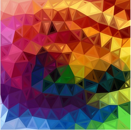Rainbow colors abstract triangles backgroundのイラスト素材