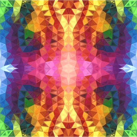 Rainbow colors abstract triangles backgroundの写真素材