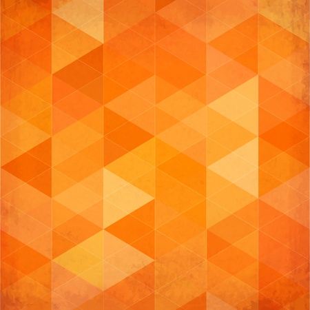 Abstract triangles vintage orange backgroundのイラスト素材