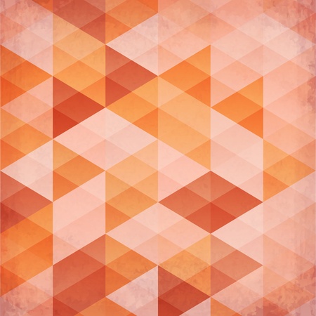 Abstract triangles vintage orange backgroundのイラスト素材