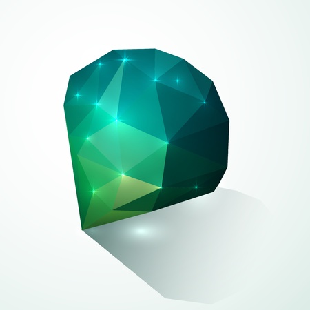 Green shining vector diamondのイラスト素材