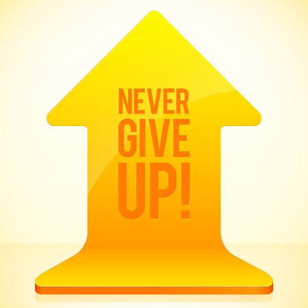 Orange plastic vector realistic UP button iconのイラスト素材