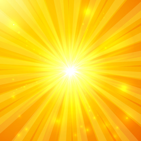 Abstract yellow vector sunny striped shining backgroundのイラスト素材