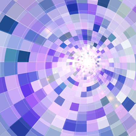 Abstract blue and violet shining circle tunnel backgroundのイラスト素材