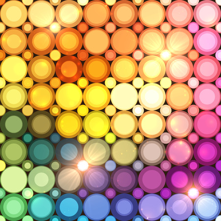Colorful disco circles mosaic vector abstract backgroundのイラスト素材