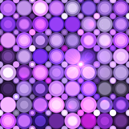 Abstract violet circles mosaic vector seamless patternのイラスト素材
