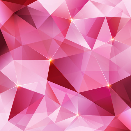 Pink shining crystal vector abstract triangles backgroundのイラスト素材