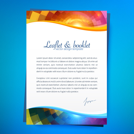Abstract ?????? geometry pattern, vector leaflet templateのイラスト素材
