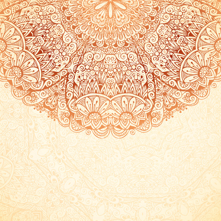 Ornate vintage background in mehndi styleのイラスト素材