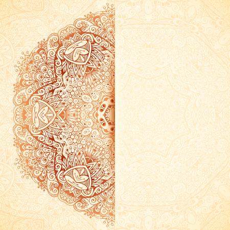 Ornate vintage wedding card vector templateのイラスト素材