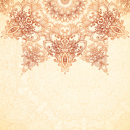 Ornate vintage background in mehndi styleのイラスト素材