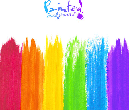 Acrylic painted stripes, vector backgroundのイラスト素材