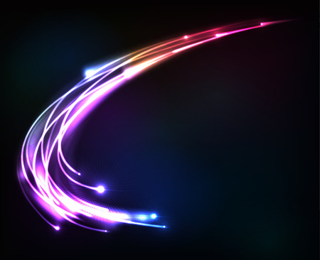 Colorful shining cosmic vector lightsのイラスト素材