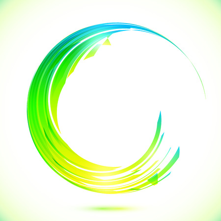 Abstract shining greencircle modern frameのイラスト素材