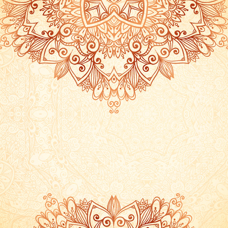 Ornate vintage background in mehndi styleのイラスト素材