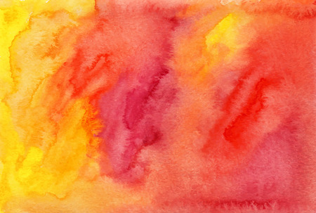 Orange and red watercolor painted backgroundのイラスト素材