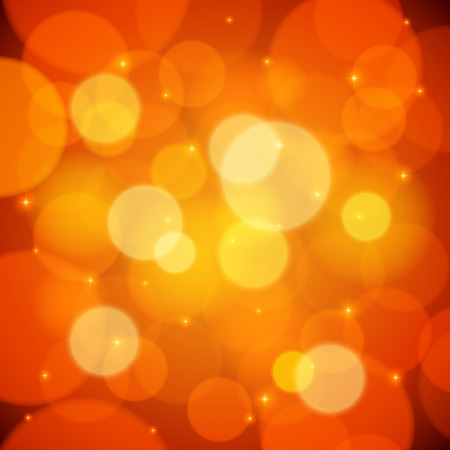 Orange vector bokeh effect abstract backgroundのイラスト素材