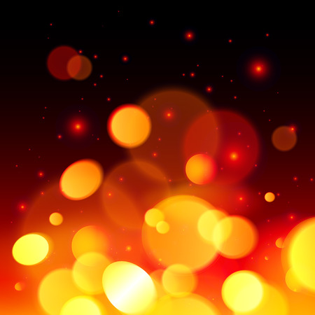 Bright bokeh effect fire  abstract backgroundのイラスト素材