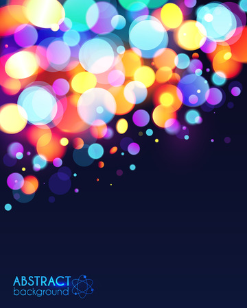 Bright colorful bokeh light effect abstract backgroundのイラスト素材