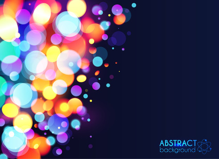 Bright colorful bokeh light effect abstract backgroundのイラスト素材