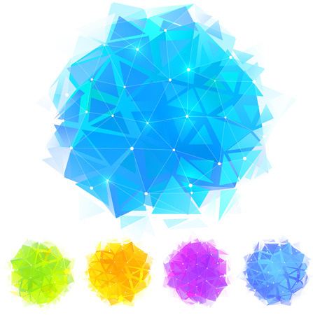 Bright triangles 5 color stains setのイラスト素材