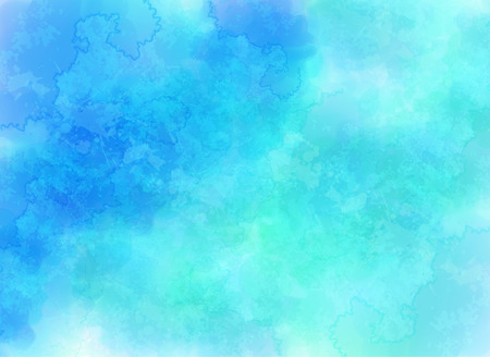 Blue abstract vector clouds background in watercolor styleのイラスト素材