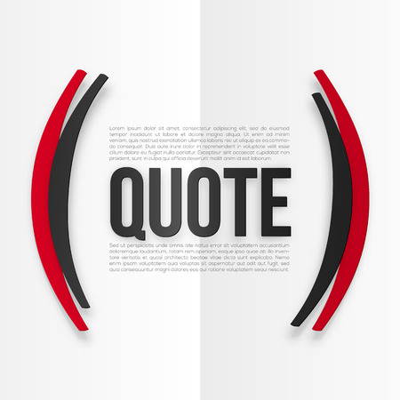 Red and black vector parentheses with place for your text at white folded paper backgroundのイラスト素材